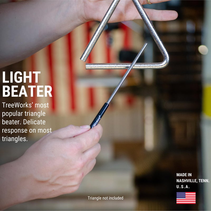 TreeWorks Chimes Triangle Beater â€“ MADE IN USA â€“ Stainless Steel Striker â€“ Professional Percussion Musical Instrument Accessory - Image 2